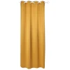 Rideau occultant uni à oeillets inox jaune curry