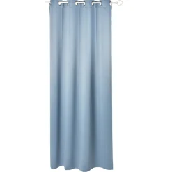 Rideau occultant uni à oeillets inox bleu orage