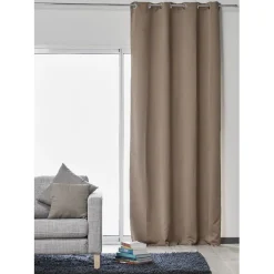 Rideau occultant uni beige