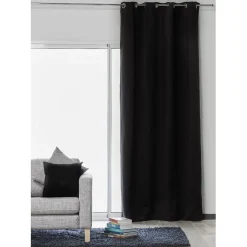 Rideau occultant uni noir