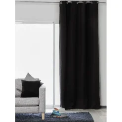 Rideau occultant uni noir