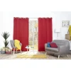 Rideau occultant uni rouge