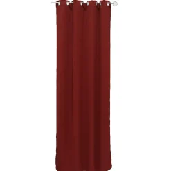 Rideau occultant uni rouge