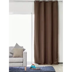 Rideau occultant uni taupe
