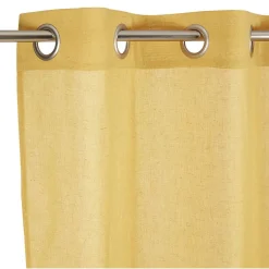 Rideau polyester et lin 140x240cm ocre