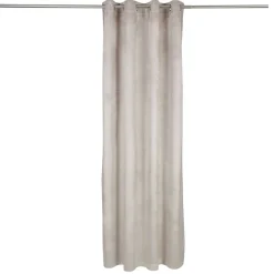 Rideau polyester 140x240cm effet velours taupe
