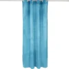 Rideau polyester 140x240cm effet velours bleu
