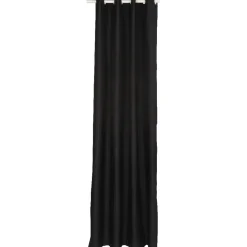 Rideau thermique 8 oeillets noir uni