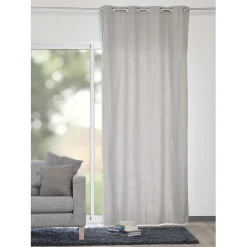 Rideau thermique à oeillets gris clair 140x250 cm