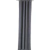 Rideau thermique 8 oeillets doublure polaire uni gris 140x260 cm