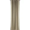 Rideau thermique 8 oeillets doublure polaire uni beige 140x260 cm