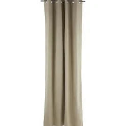 Rideau thermique 8 oeillets doublure polaire uni beige 140x260 cm