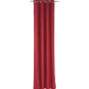 Rideau thermique 8 oeillets doublure polaire uni rouge 140x260 cm