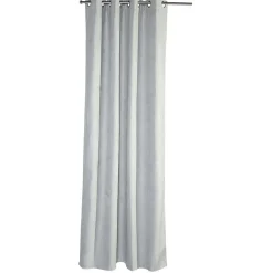 Rideau thermique polaire à oeillets uni gris clair 140x260cm