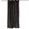 Rideau uni noir et fil métallique brillant 100% polyester 140x240cm