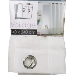 Rideau voilage à oeillets écru