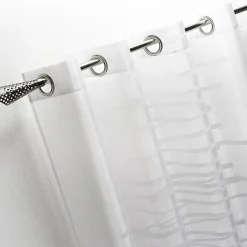 Rideau voilage à oeillets blanc burn out