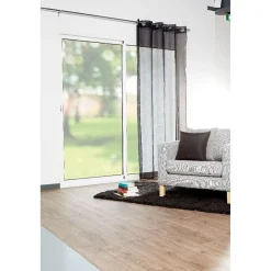 Rideau voilage à oeillets Dolly noir