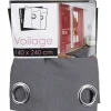 Rideau voilage à oeillets Dolly gris anthracite