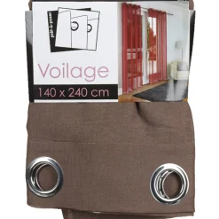 Rideau voilage à oeillets Dolly taupe