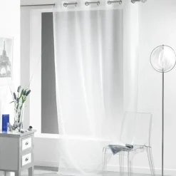 Rideau voilage à oeillets blanc