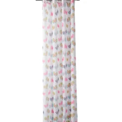 Rideau voilage à oeillets design papillons