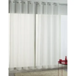 Rideau voilage à oeillets crème uni