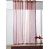 Rideau voilage à oeillets rouge