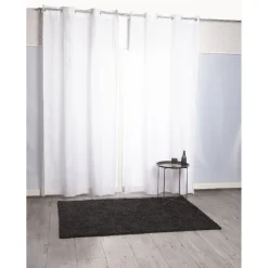 Rideau voilage à oeillets blanc