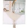 Rideau voilage à pattes beige blanc x2