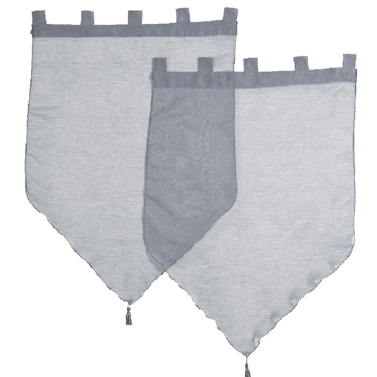 Rideau voilage gris Lissea x2