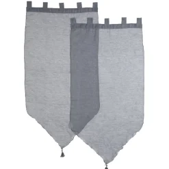 Rideau voilage gris Lissea x2