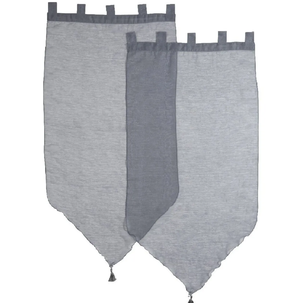 Rideau voilage gris Lissea x2