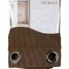 Rideau voilage plissé uni cacao Muranu