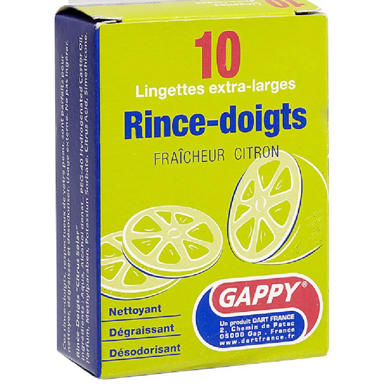 Rince-doigts fraicheur citron x10