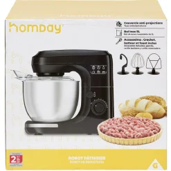 Robot pâtissier Homday bras pivotant 4,5 L