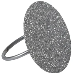 Rond de serviette métal étoile argentée x 4