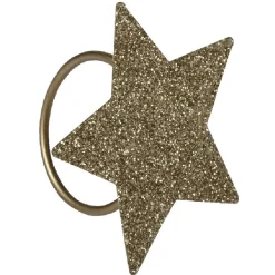 Rond de serviette métal étoile dorée x 4