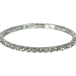 Rond de serviette strass blanc x4