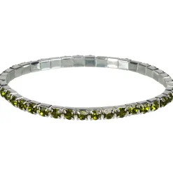 Rond de serviette strass vert anis x4