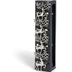 Rond serviette renne métal argenté x4