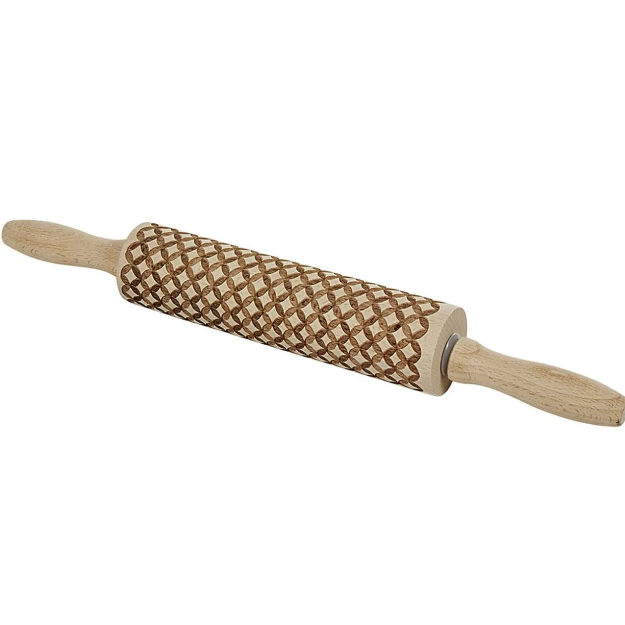 Rouleau à pâtisserie imprimé bois décor losange