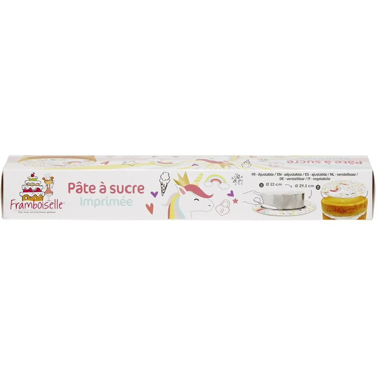 Rouleau de pâte à sucre motif licorne 150 g