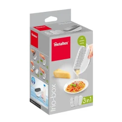 Râpe Metaltex avec couvercle et 3 lâmes interchangeables