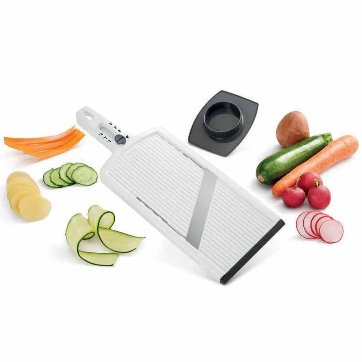 Râpe multiusage Metaltex mandoline 6 épaisseurs de coupe