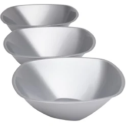 Saladier argenté réutilisable x3