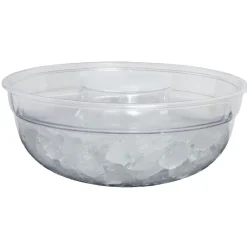 Saladier fraîcheur multicompartiments transparent et vert