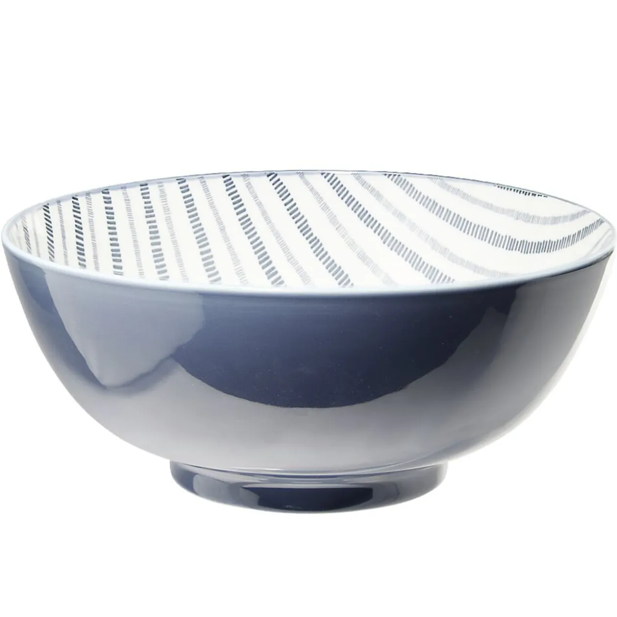 Saladier haut en porcelaine décor intérieur, extérieur uni Ø20xH9,7cm