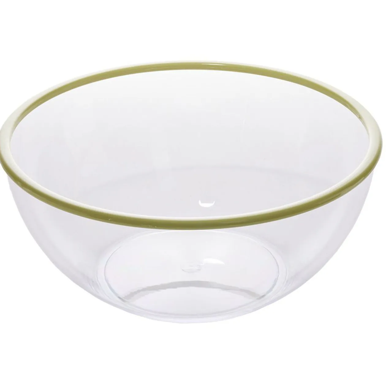 Saladier plastique transparent bordure coloré Ø28xH12,2cm