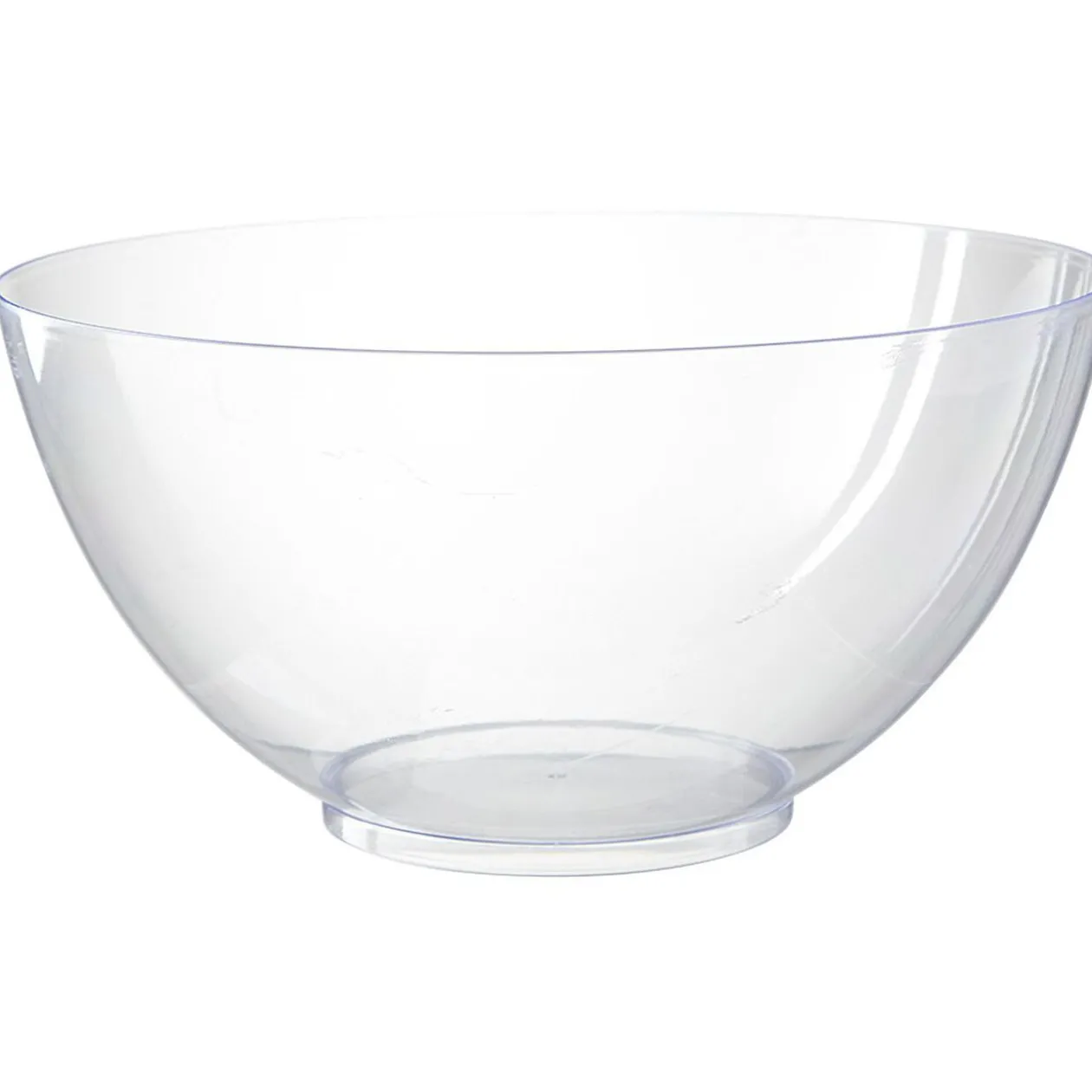 Saladier rond en plastique transparent